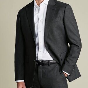 CHARLES TYRWHITT END ON END ULTIMATE PERFORMANCE SUIT JACKET CHARCOAL GREY - 44L